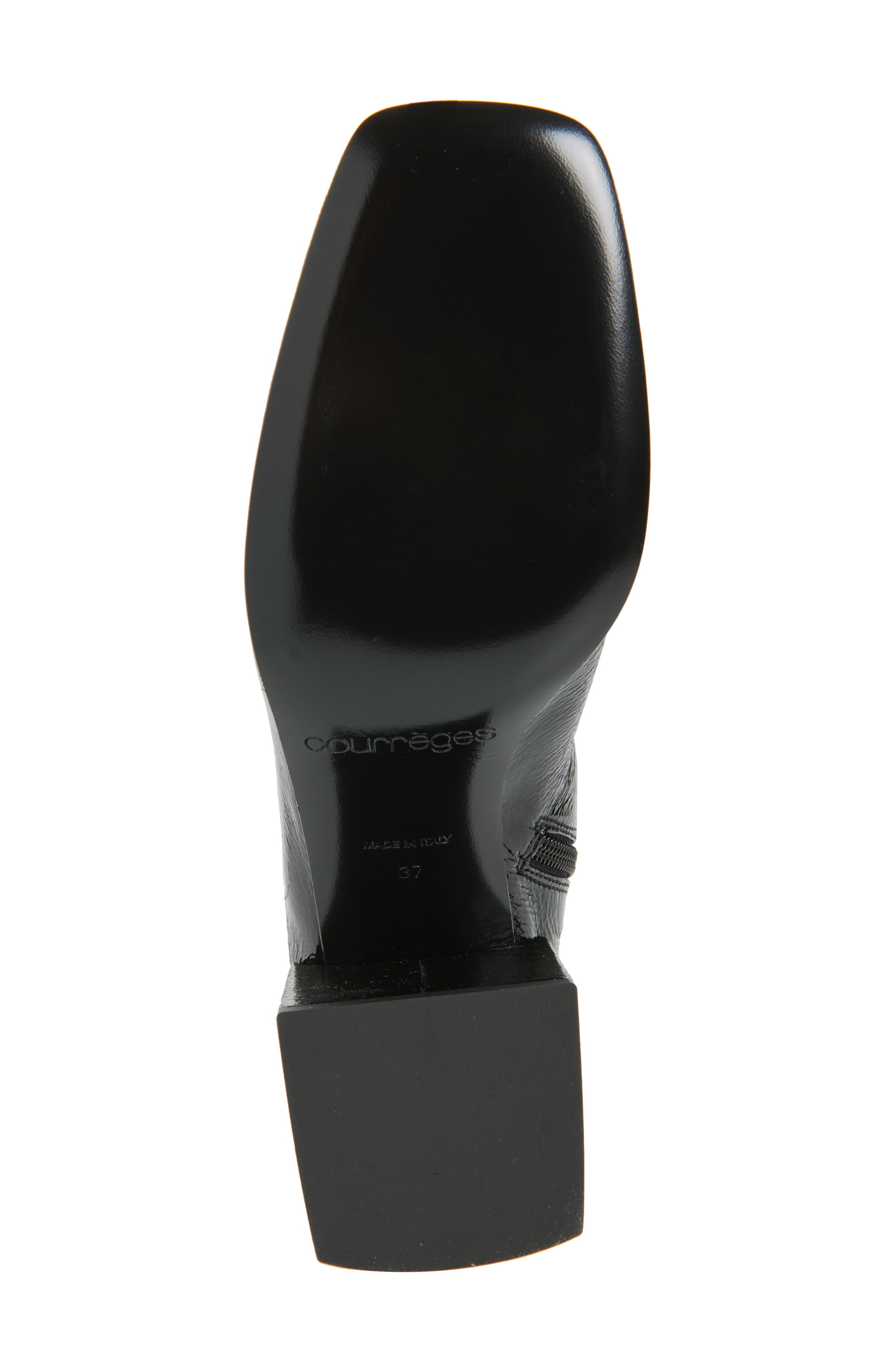 Courrèges Re-Edition Vinyl Ankle Boot, Alternate, color, Black