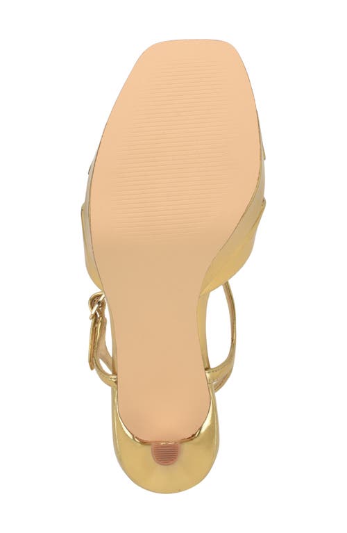Nine West Tates Ankle Strap Platform Sandal In Gold