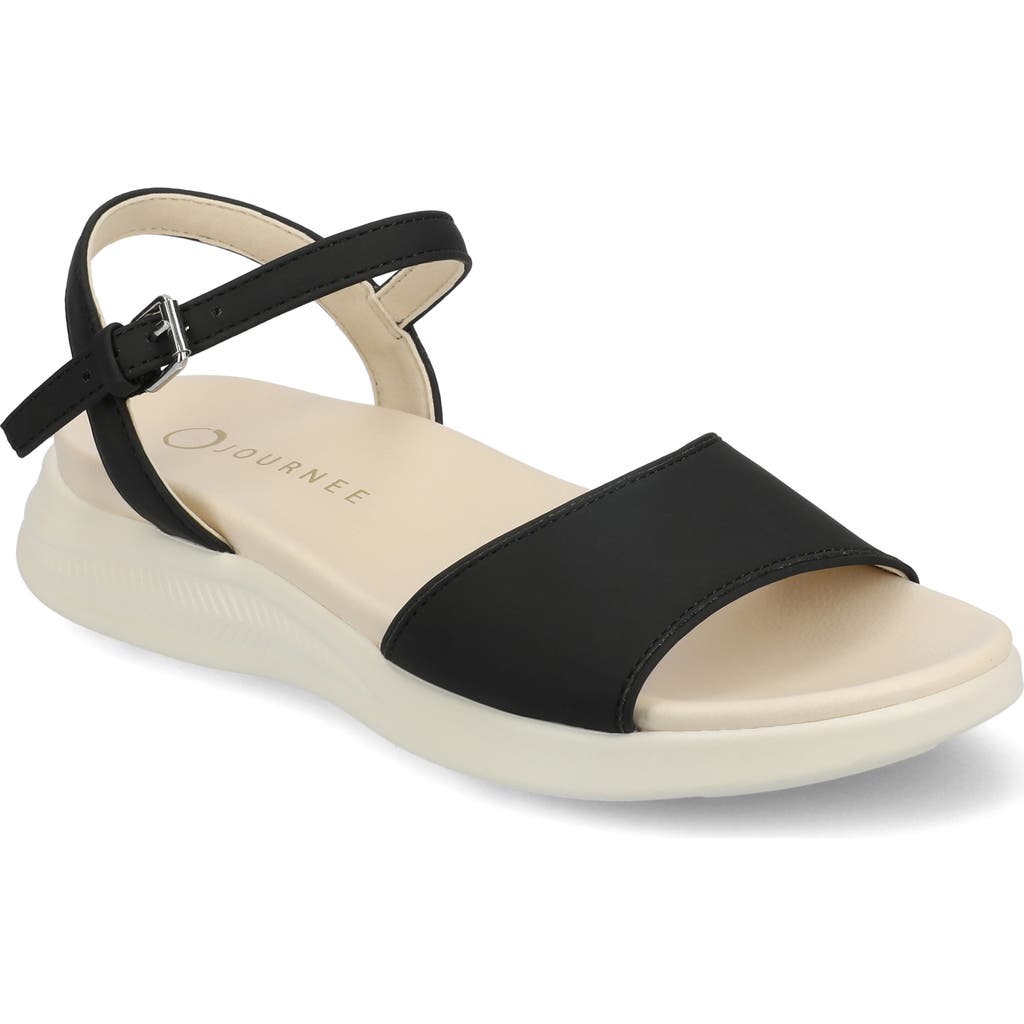 Shop Journee Collection Jaylee Wedge Sandal In Black