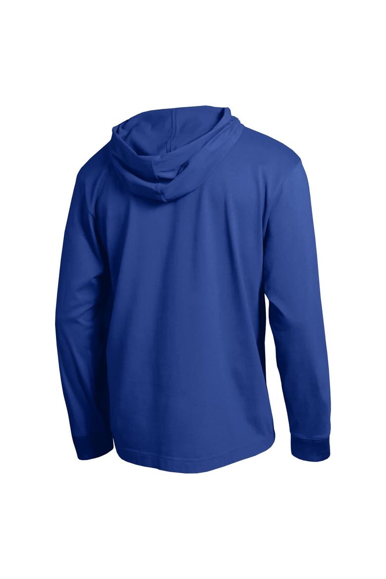 Men's Champion  Royal Chicago Cubs Cooperstown Hooded Long-Sleeve T-Shirt, Alternate, color, Royal