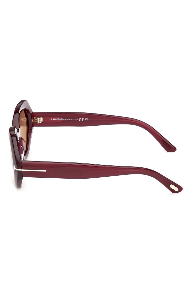 TOM FORD 51mm Geometric Sunglasses, Alternate, color, Shiny Violet / Brown