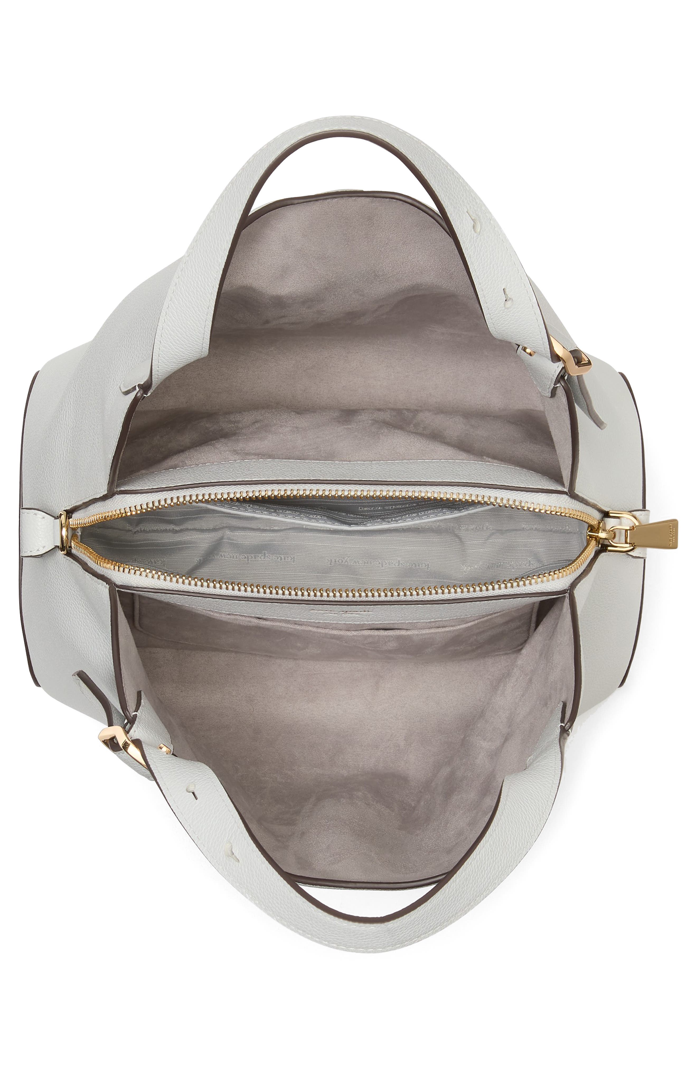 deco pebbled leather shoulder bag, Alternate, color, STONE PATH