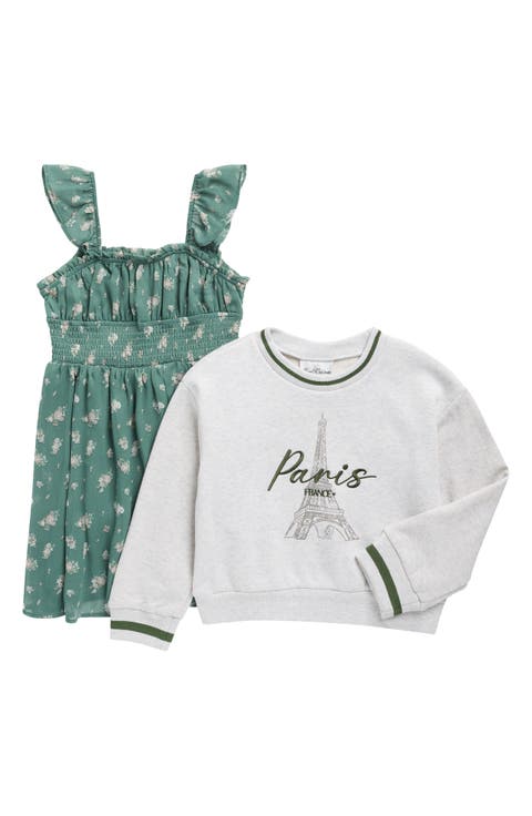 Kids' Paris Sweatshirt & Dress Set (Big Kid)