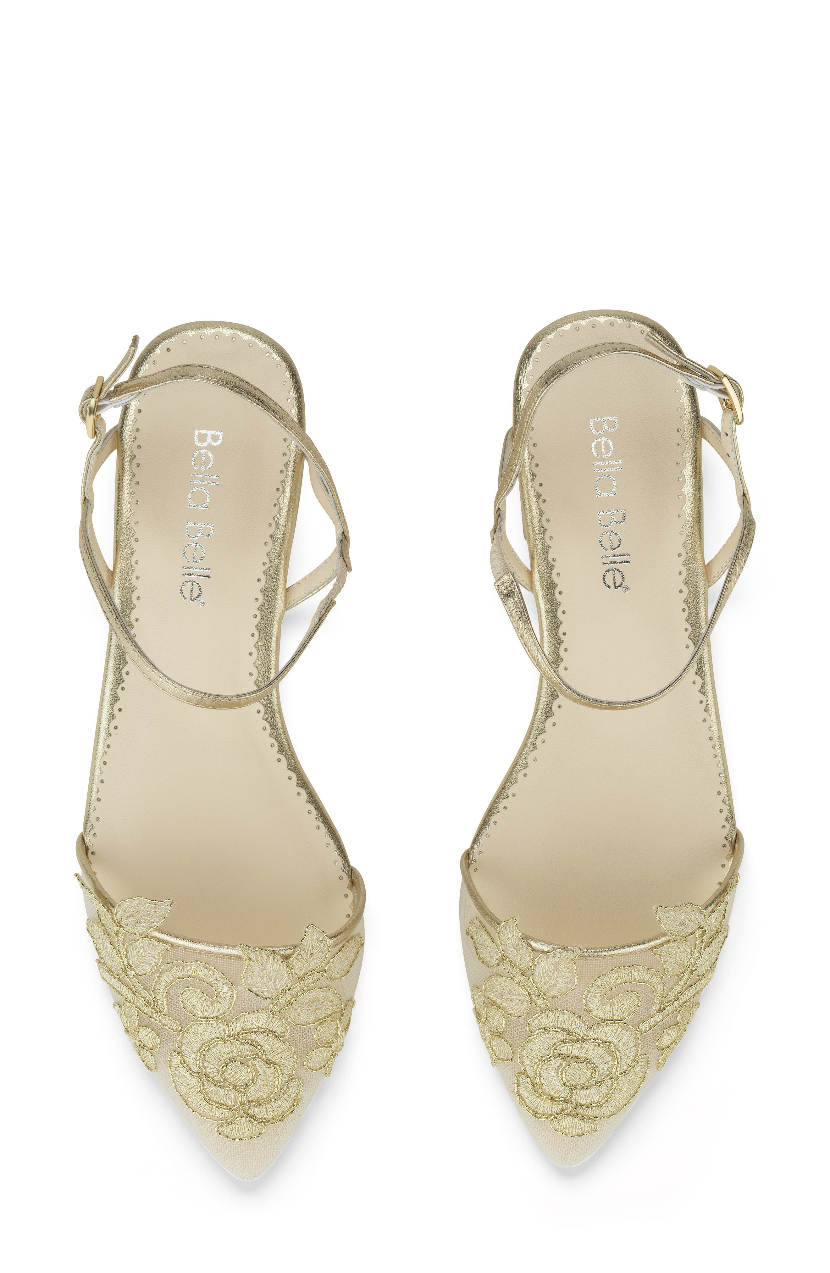 Bella Belle Shirley Embroidered Mesh Pointed Toe Flat, Alternate, color, 