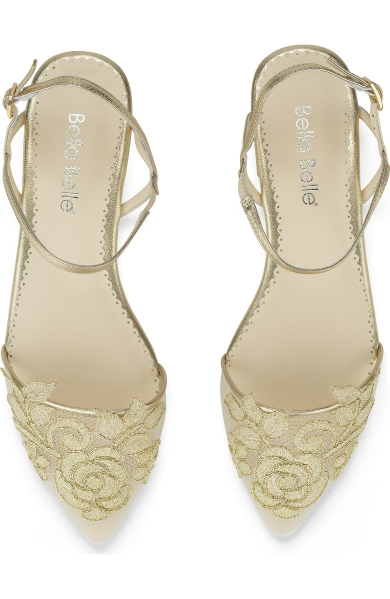 Bella Belle Shirley Embroidered Mesh Pointed Toe Flat, Alternate, color,