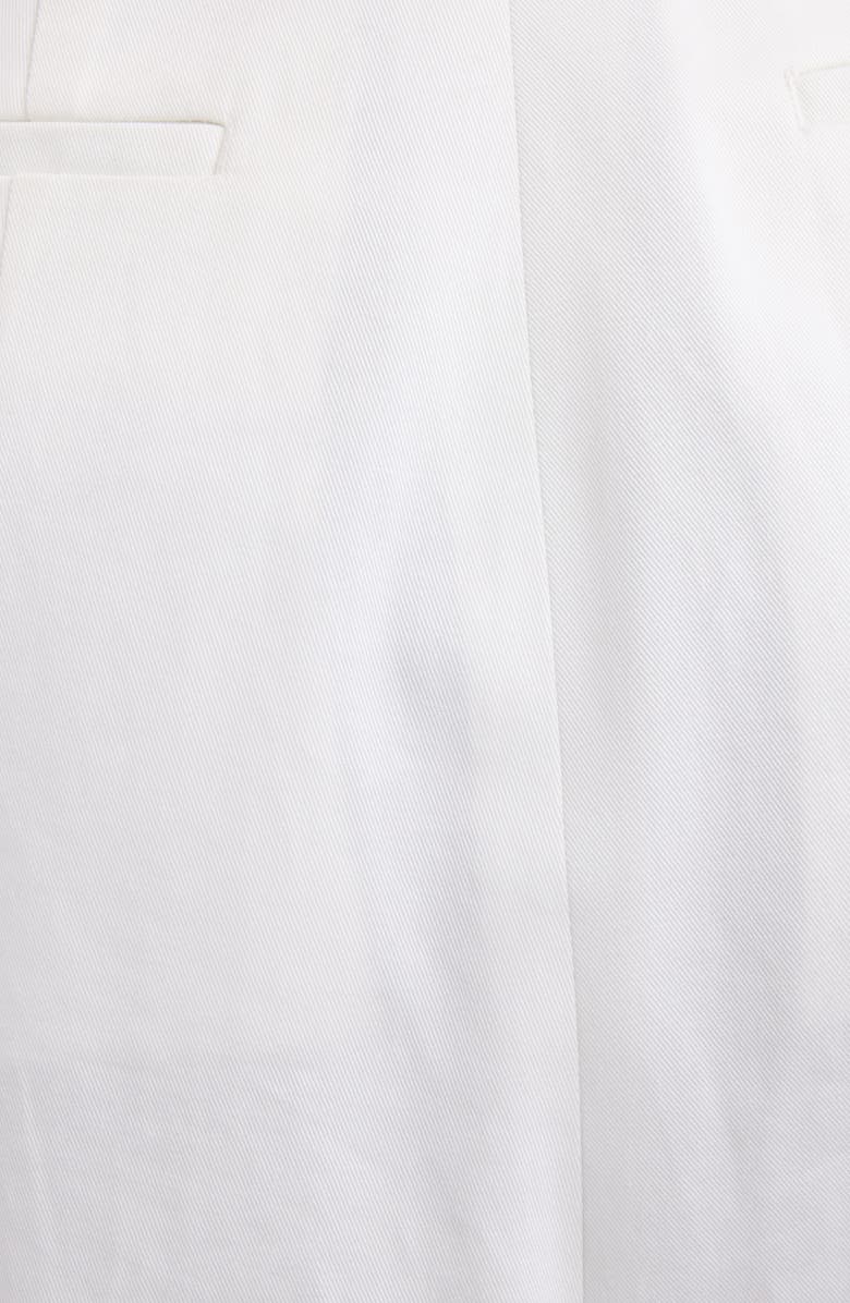 Givenchy Pleated Cotton Wide Leg Pants, Alternate, color, White