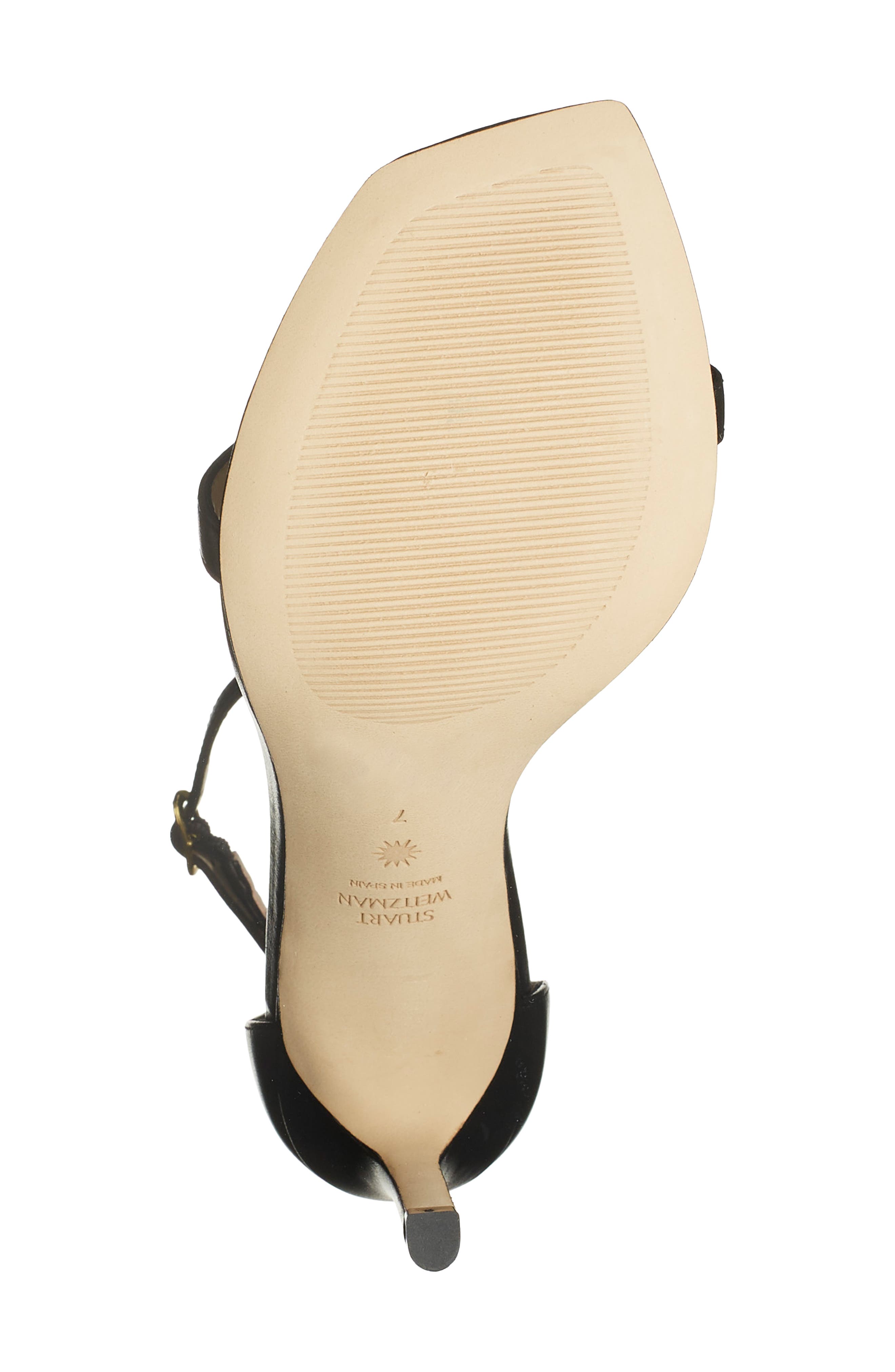 Stuart Weitzman Amelina Heeled Sandal, Alternate, color, Black