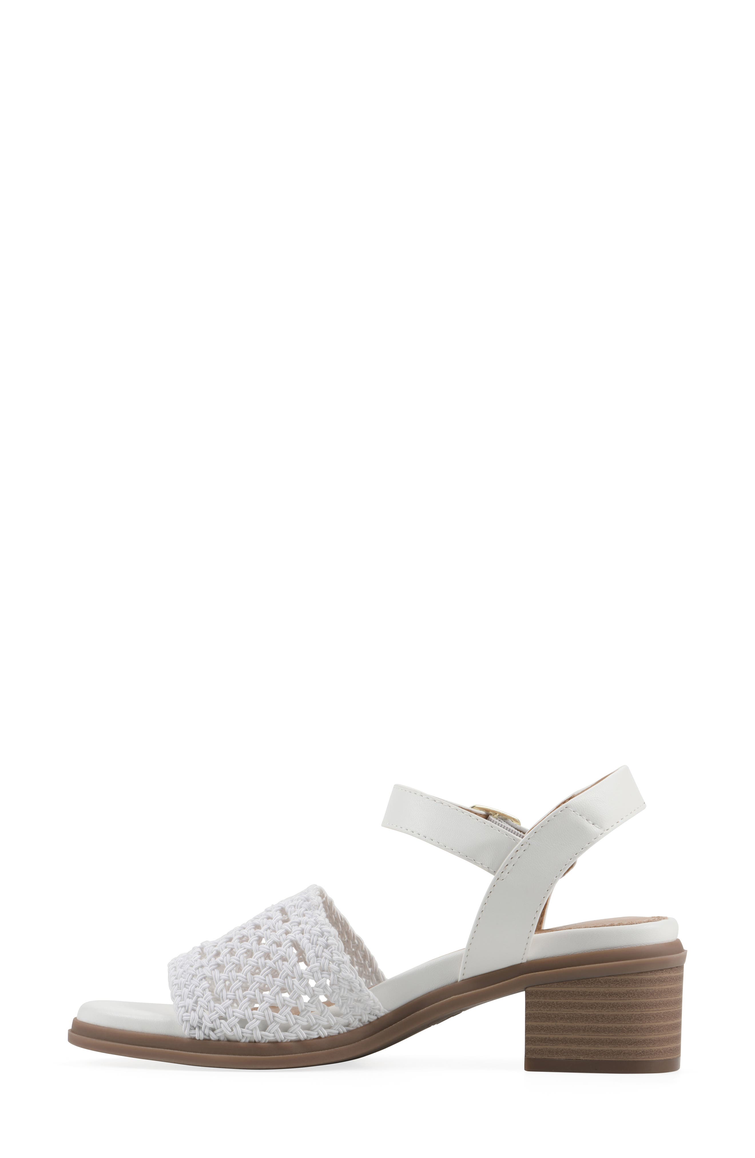 Cortland Block Heel Sandal, Alternate, color, WHITE/ BURNISHED/ SMOOTH