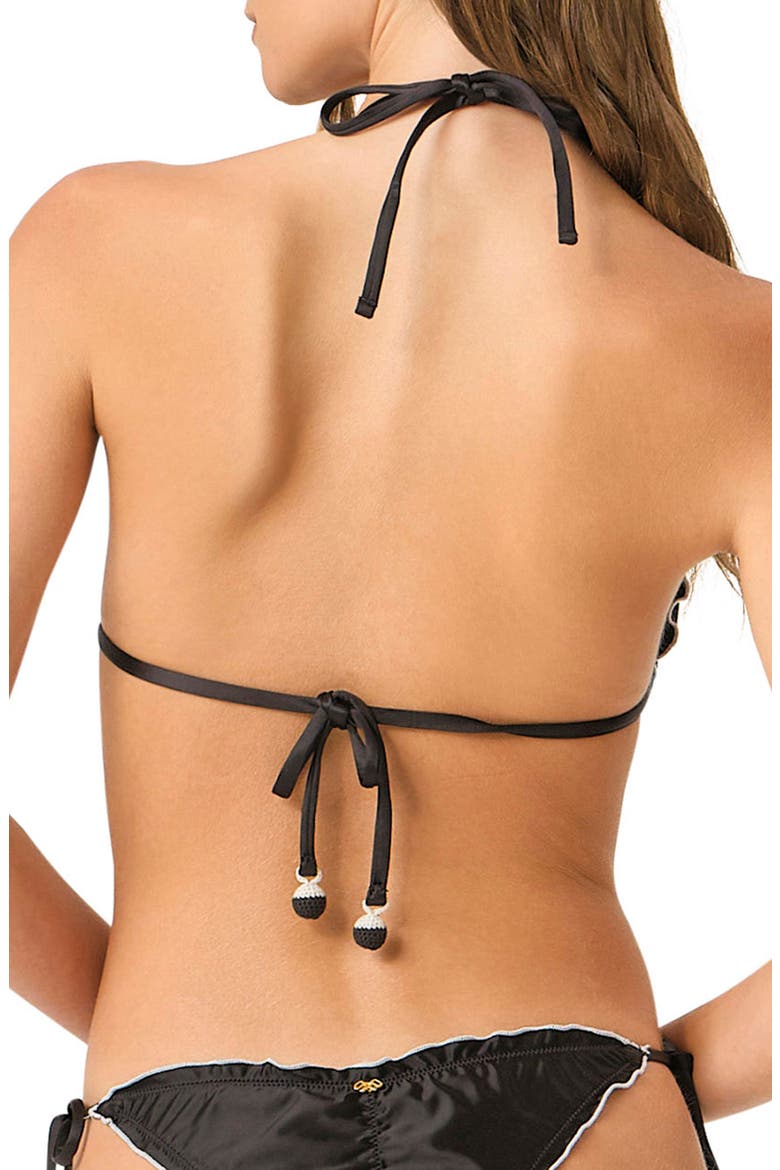 Lettuce Edge Triangle Bikini Top, Alternate, color, TUX