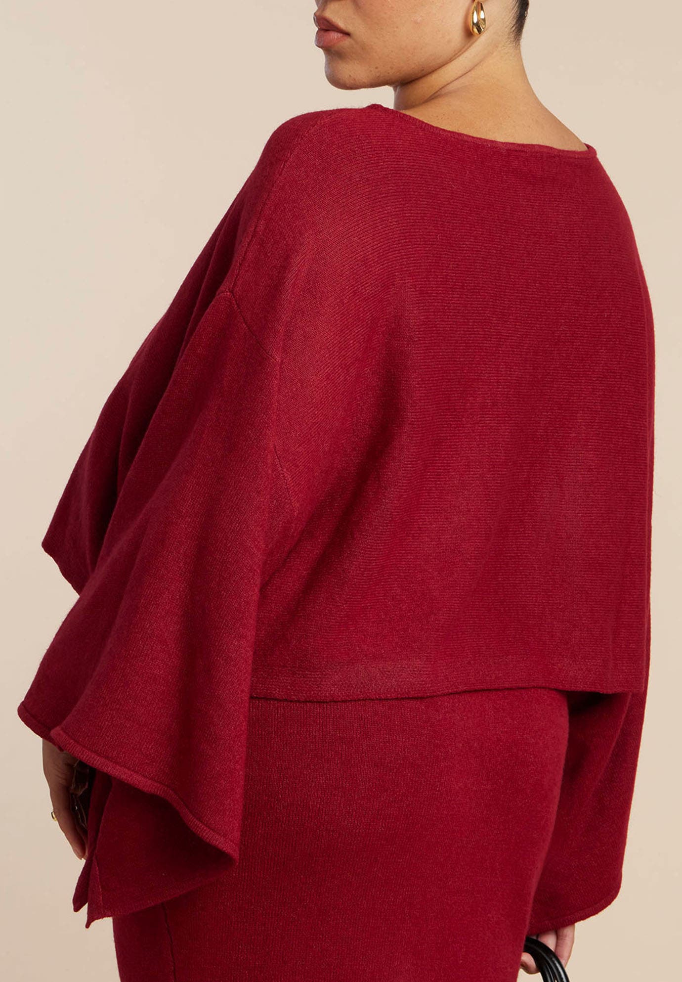 Draped Cropped Sweater - image 2