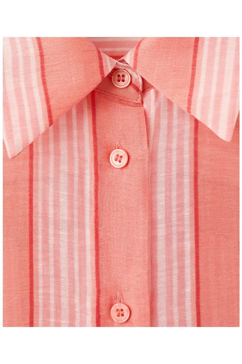 Striped Button-Up Shirt, Alternate, color, ORANGE