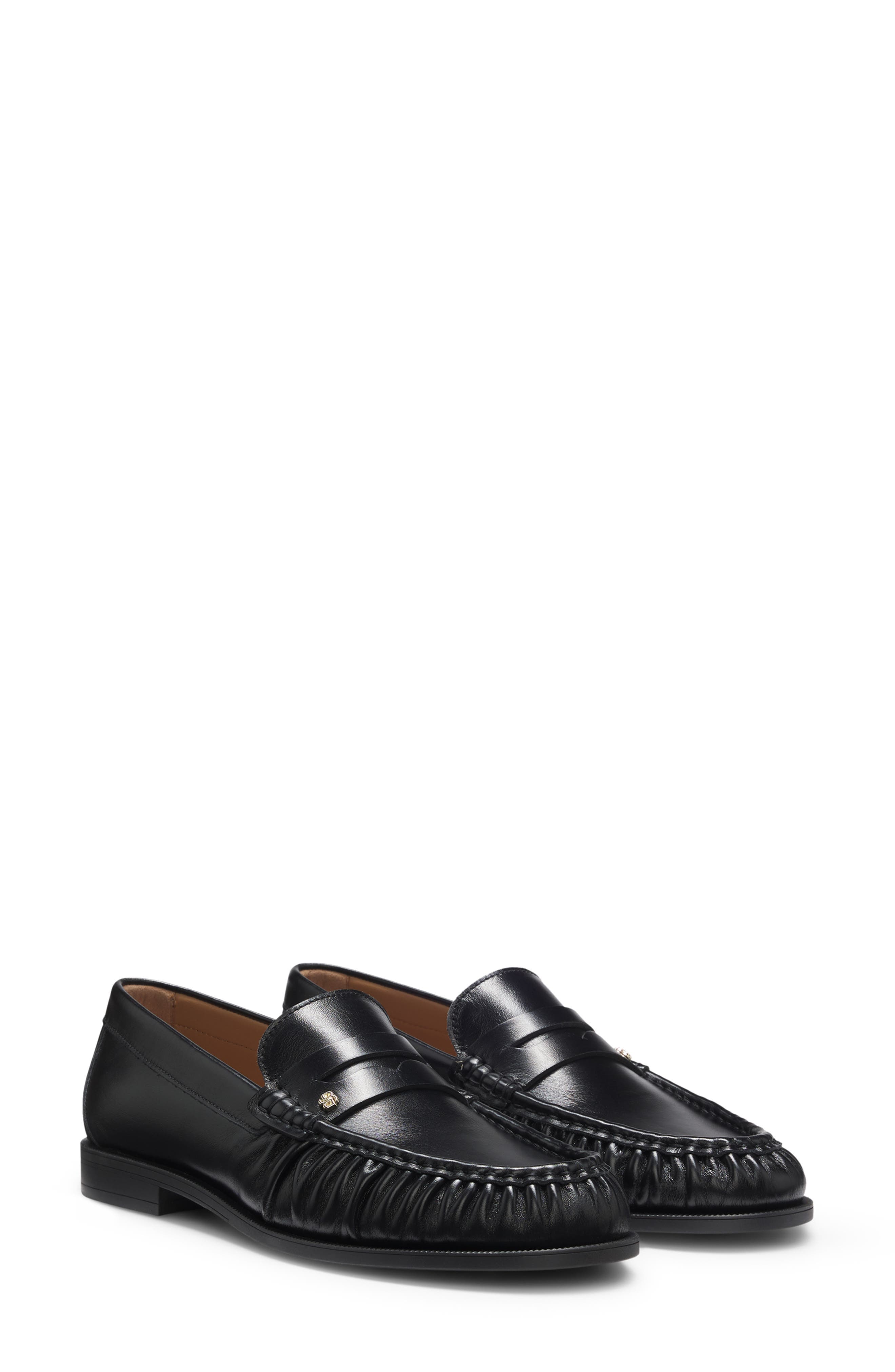 Lycia Penny Loafer, Main, color, BLACK