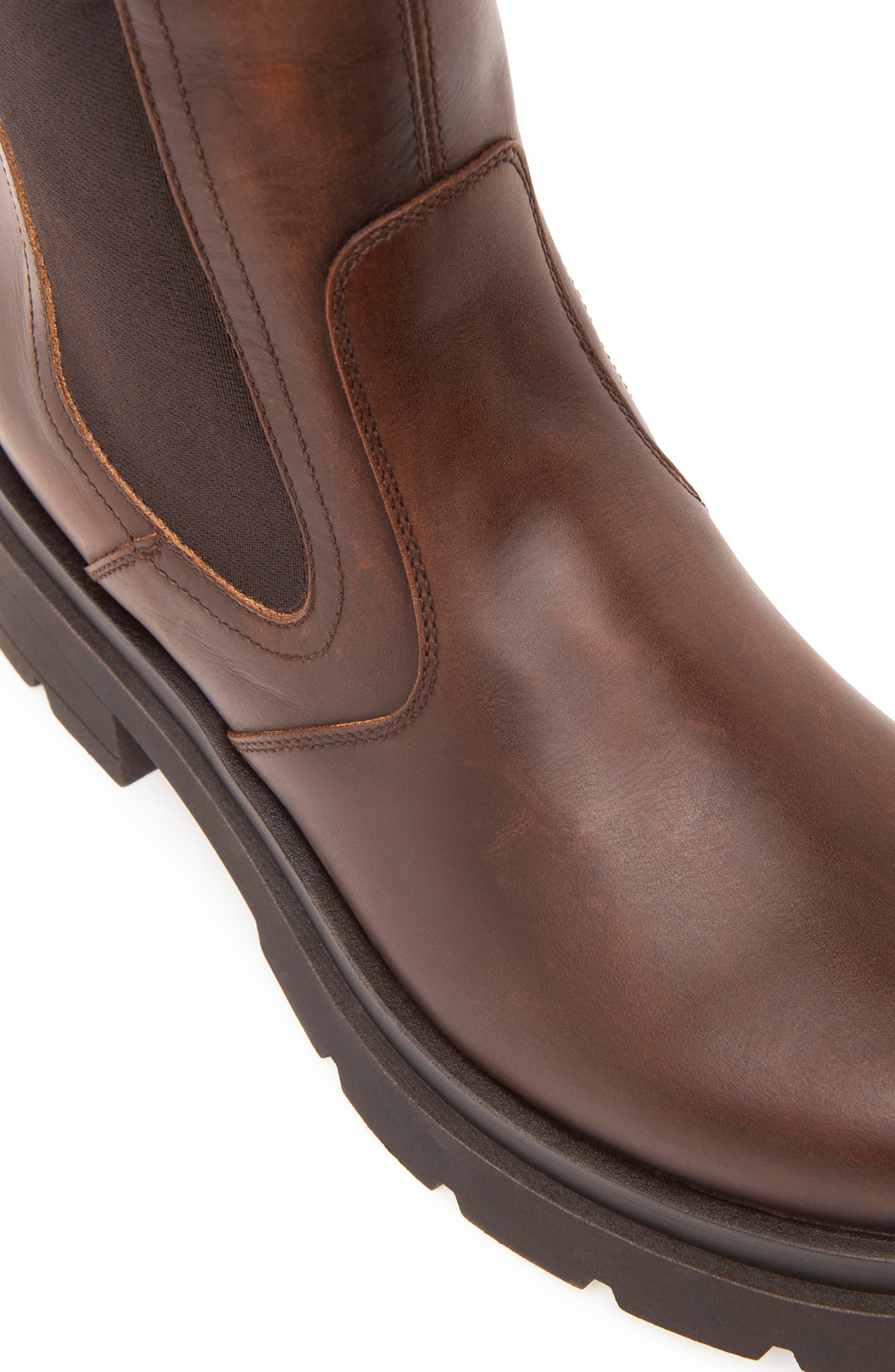 NeroGiardini Lug Sole Chelsea Boot, Alternate, color, Brown