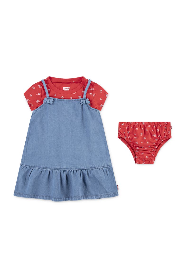 Kids' Layerable Dress, T-Shirt & Bloomers Set, Main, color, SPLASH ZONE