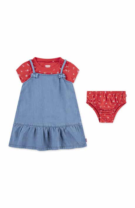 Levi's Kids' Layerable Dress, T-Shirt & Bloomers Set