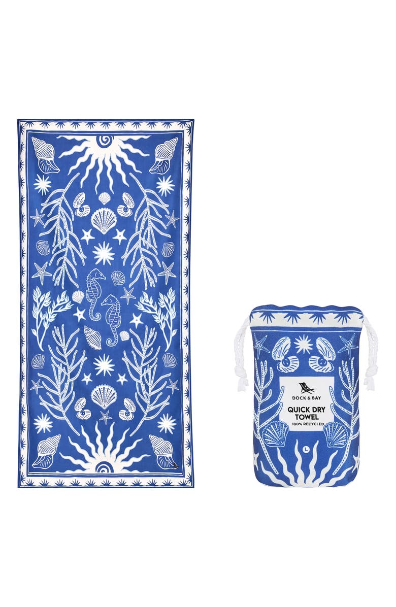 DOCK AND BAY Quick Dry Beach Towel, Main, color, Ocean Treasure