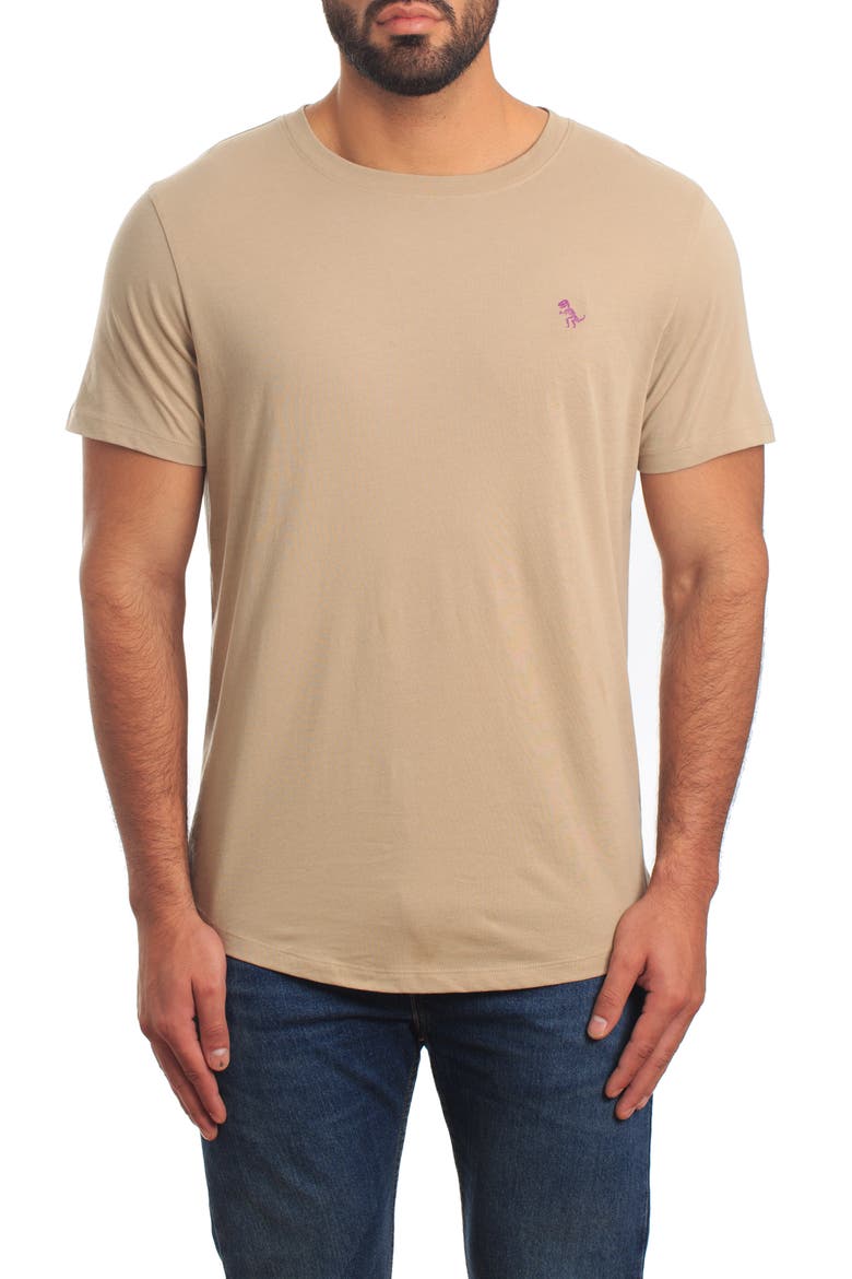 T-Rex Embroidered T-Shirt, Main, color, SAND