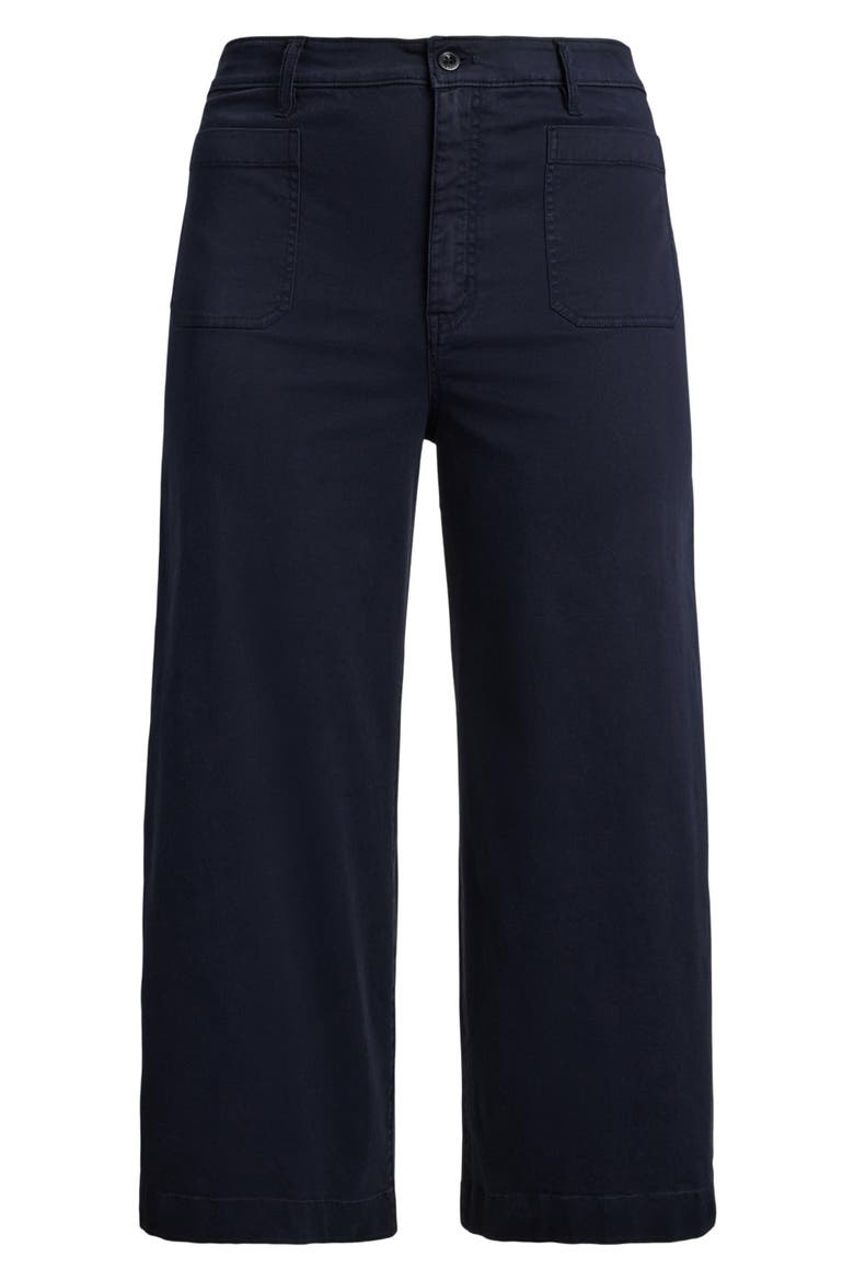 Stretch Cotton Twill Crop Pants, Alternate, color, LAUREN NAV