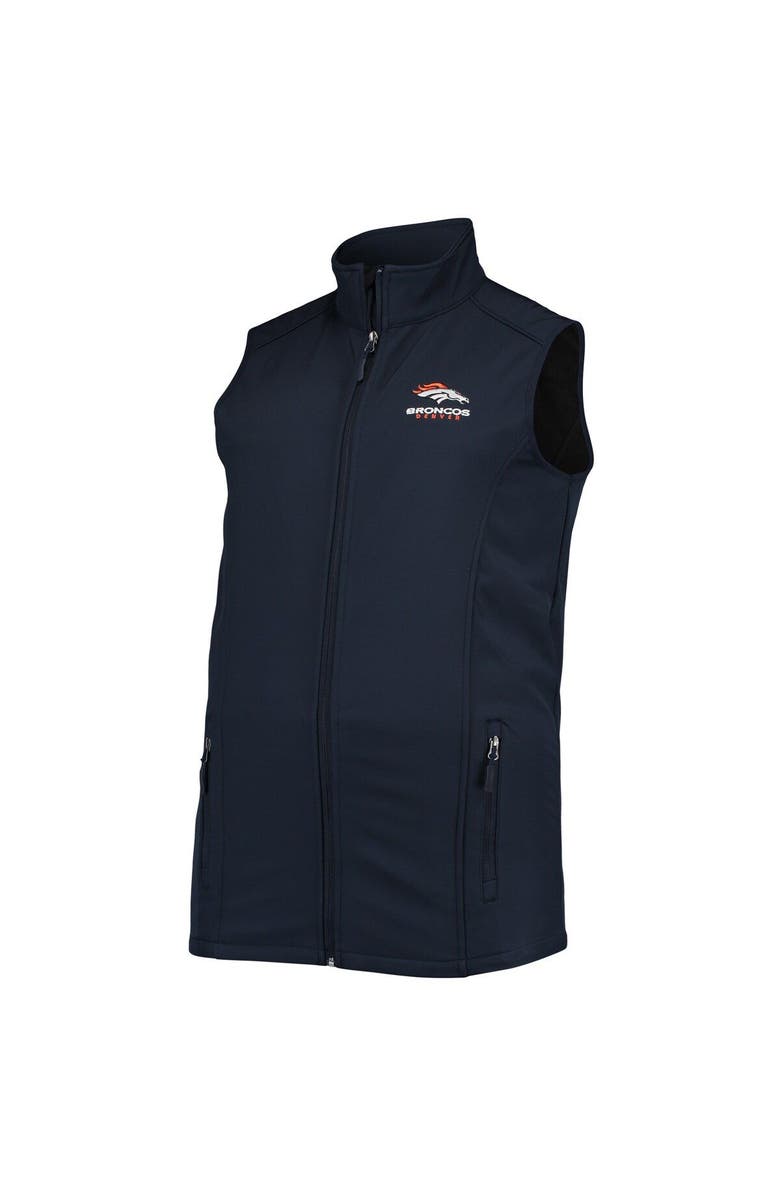DUNBROOKE Men's Dunbrooke Navy Denver Broncos Big & Tall Archer Softshell Full-Zip Vest, Alternate, color,