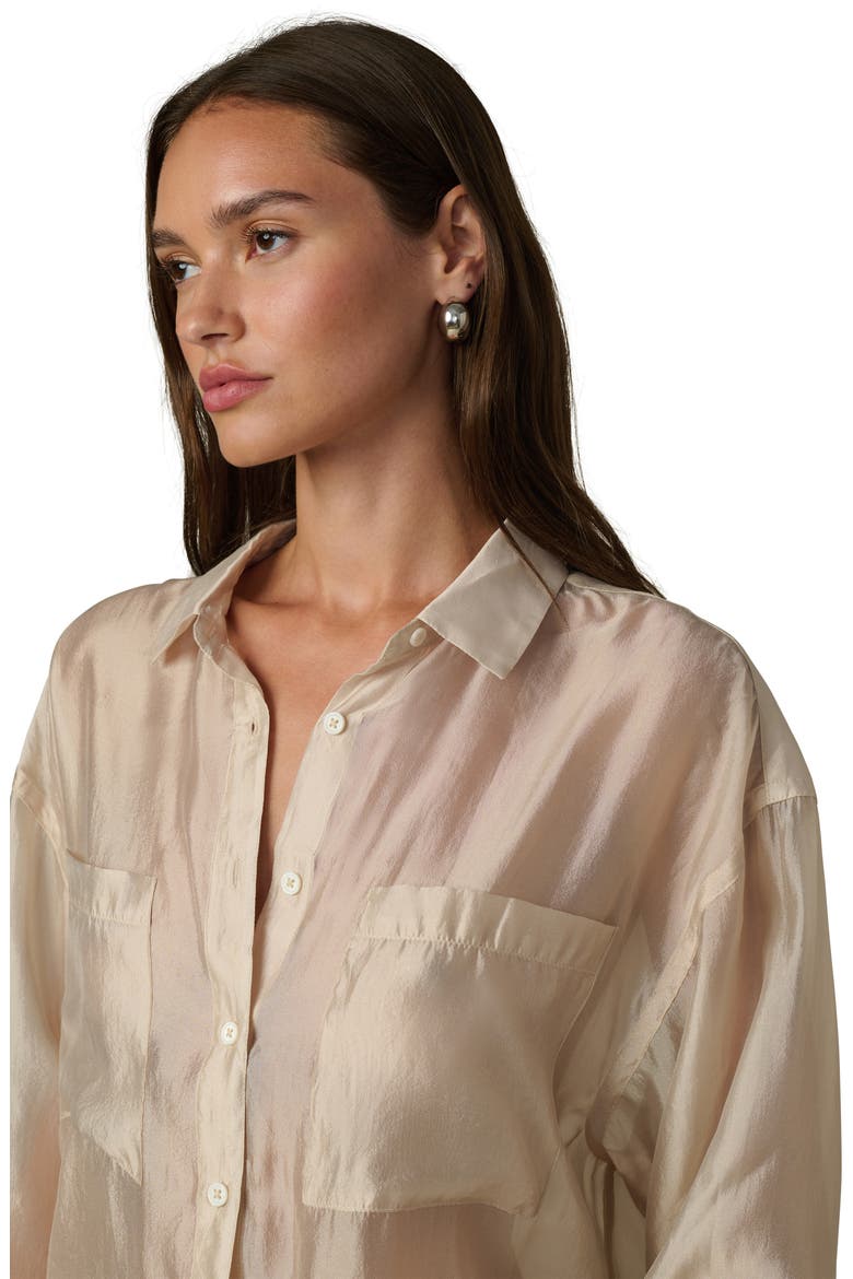 The Organza Boyfriend Shirt, Alternate, color, PROSECCO