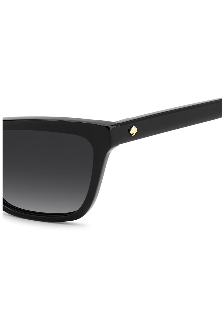 aisha 55mm gradient ectangular sunglasses, Alternate, color, BLACK/ DARK GREY SF