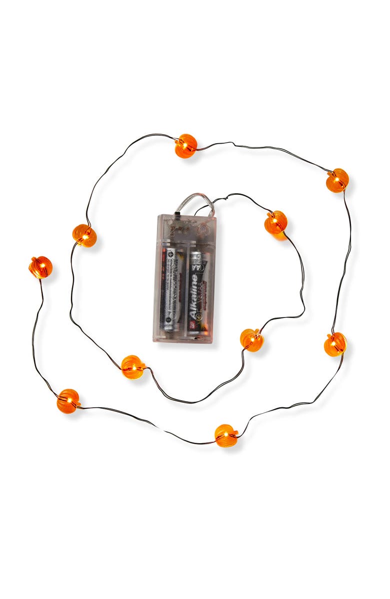 tag Pumpkin LED String Lights Indoor Halloween Decor Orange, Main, color, Orange