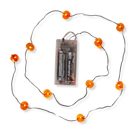 Pumpkin LED String Lights Indoor Halloween Decor Orange