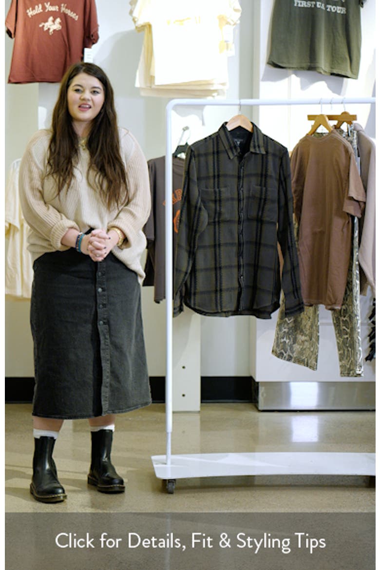 Plaid Cotton Twill Button-Up Shirt Jacket video