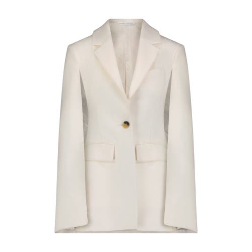 Marina Moscone Tailored Basque Cape In Ivory
