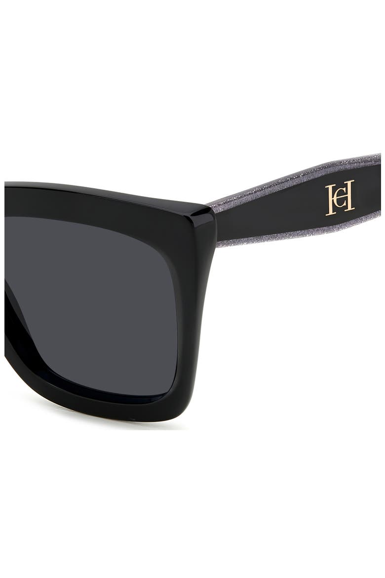 53mm Square Sunglasses, Alternate, color, BLACK