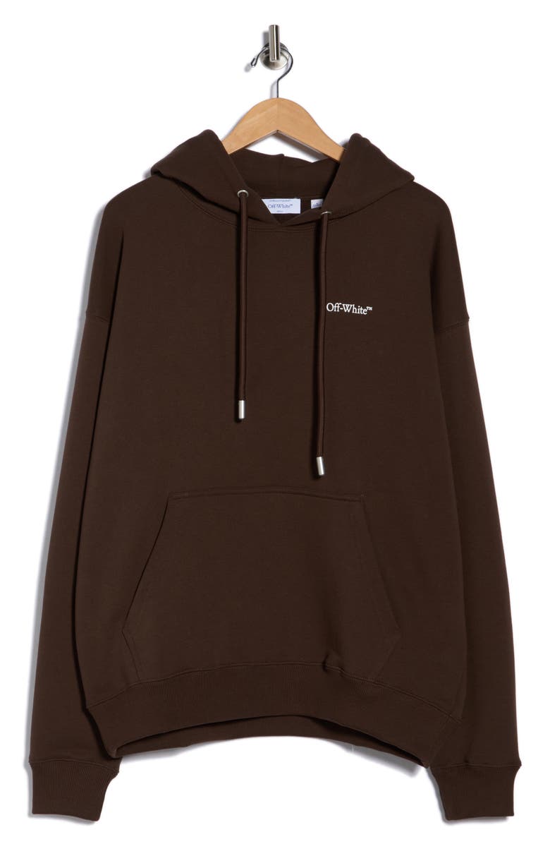 Off-White LOGO SKATE HOODIE, Main, color, Chocolate-White