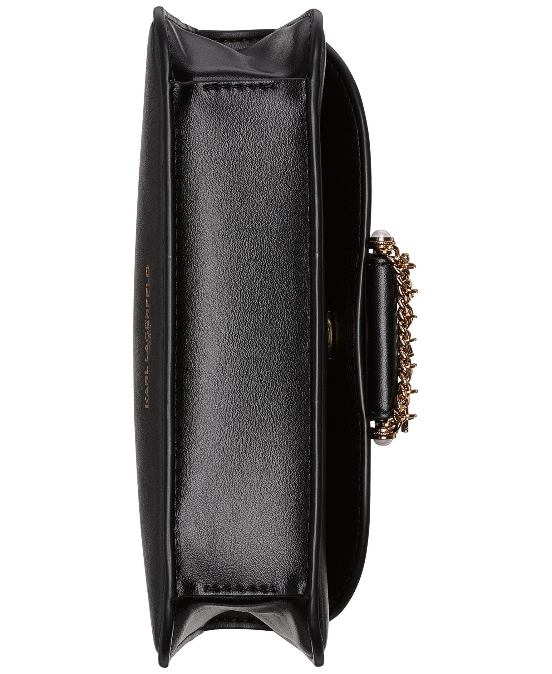 KARL LAGERFELD PARIS Jocelina Crossbody, Alternate, color, Black/Gold