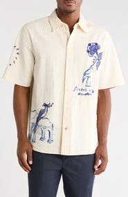 Scotch & Soda x Royal Delft Short Sleeve Button-Up Shirt