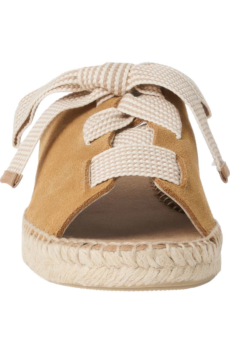 André Assous Cape Espadrille Slide Sandal, Alternate, color, Camel Suede