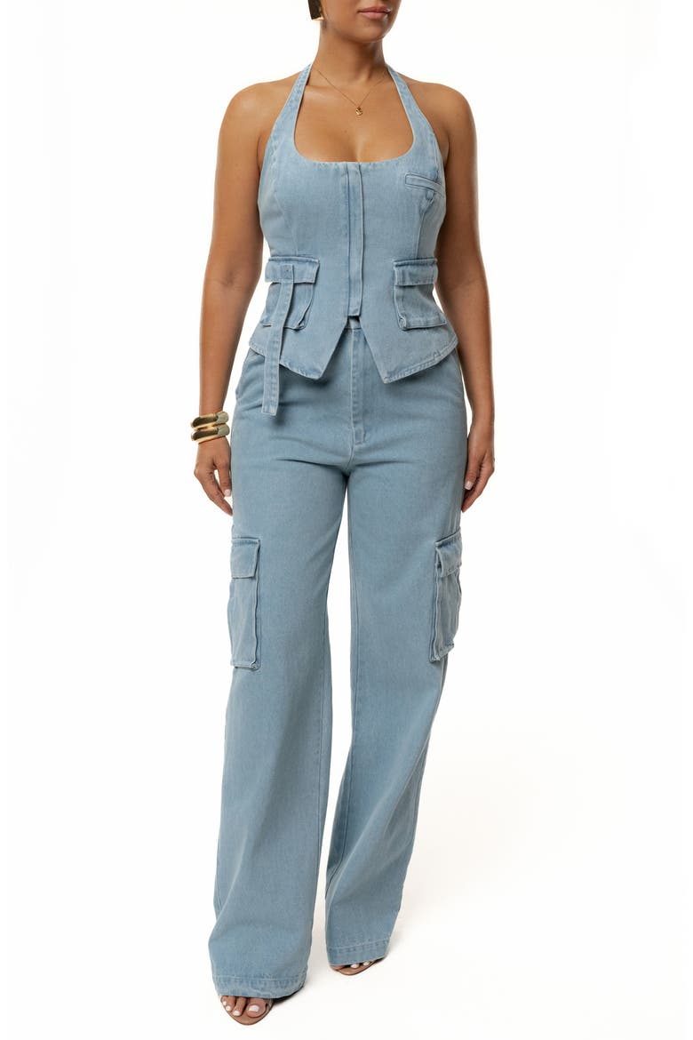 Cargo Jeans, Alternate, color, DENIM