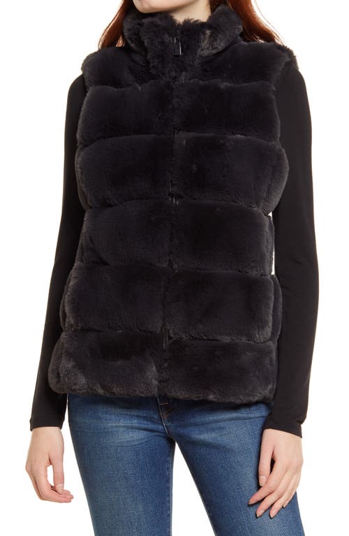 Via Spiga Chevron Faux Fur Reversible Vest In Multi