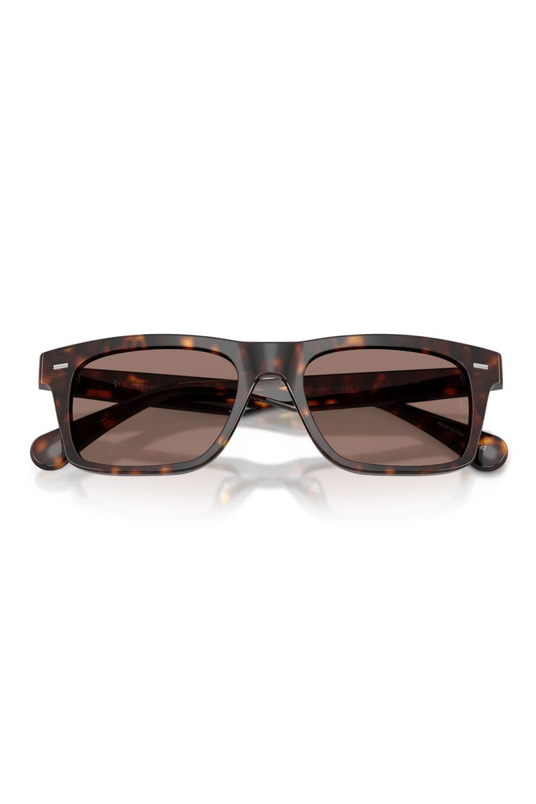 x Roger Federer Mr. Federer 55mm Polarized Rectangular Sunglasses, Alternate, color, SIERRA
