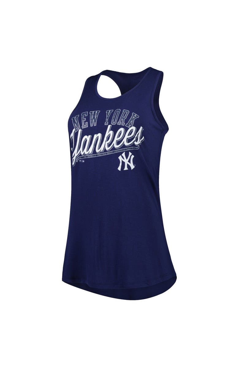 FANATICS Women's Fanatics Branded Navy New York Yankees Simplicity Swing Racerback Scoop Neck Tank Top, Alternate, color, Navy