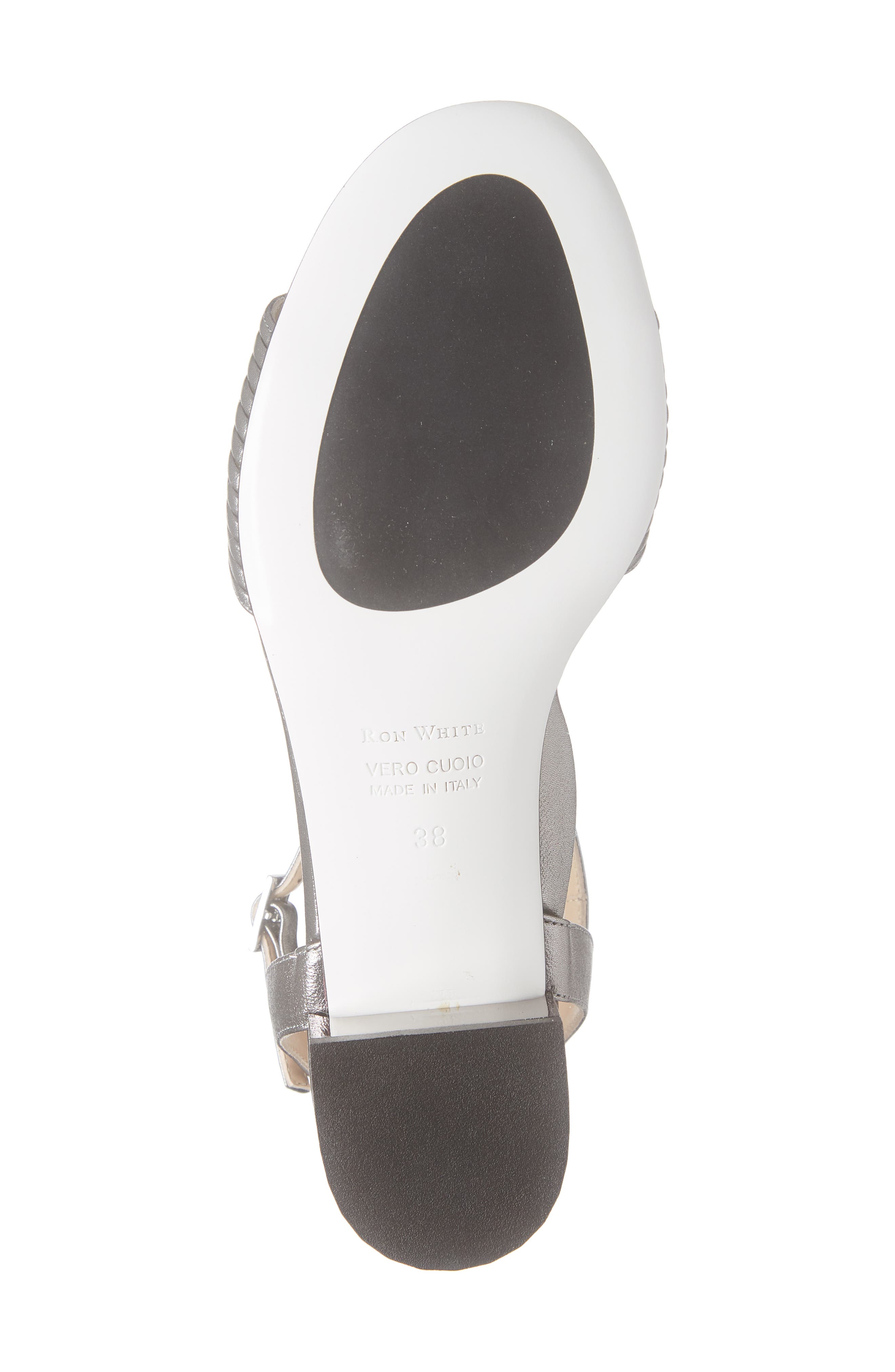 Ron White Evelyn Metallic Leather Sandal, Alternate, color, 