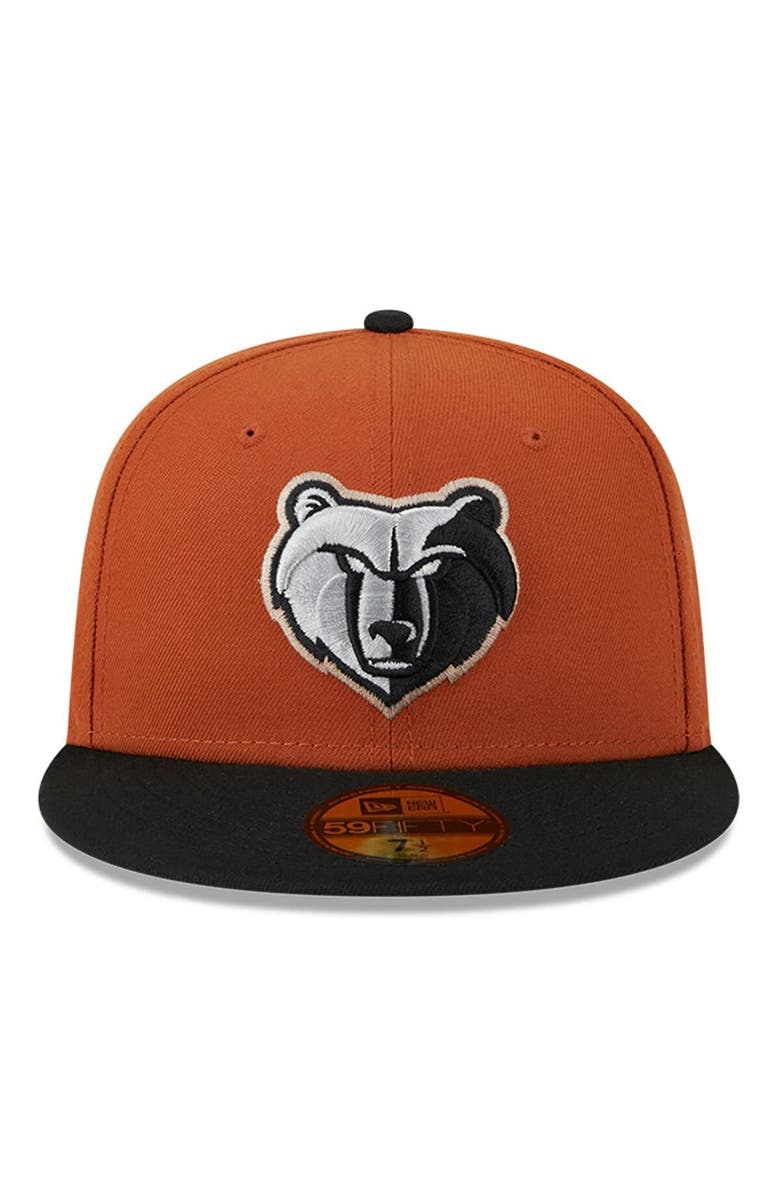 New Era Men's New Era Rust/Black Memphis Grizzlies Two-Tone 59FIFTY Fitted Hat, Alternate, color, Burnt Orange