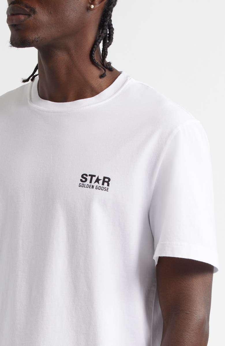 Golden Goose Star Logo Cotton Graphic T-Shirt, Alternate, color, White/ Black