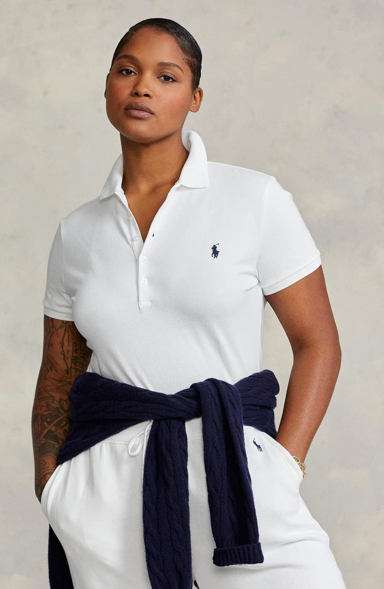 Polo Ralph Lauren Julie Piqué Polo, Alternate, color, White