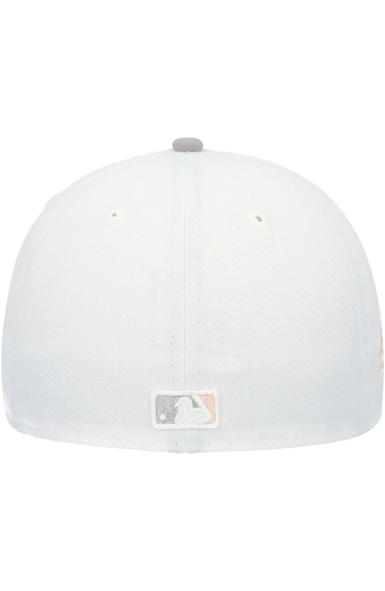 New Era Men's New Era White/Gray Tampa Bay Rays 2008 World Series Side Patch Undervisor 59FIFTY Fitted Hat, Alternate, color, 
