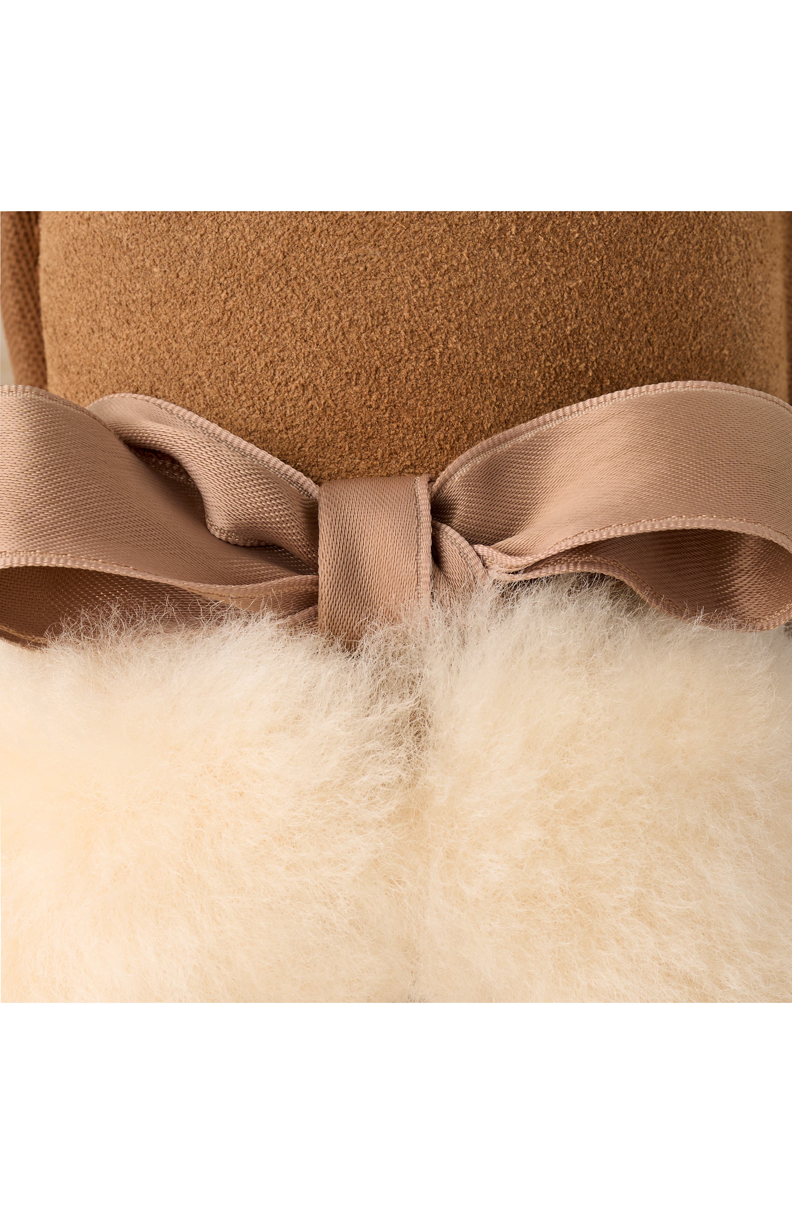 UGG<sup>®</sup> Kids' Bailey Genuine Shearling Collar Slipper, Alternate, color, Chestnut