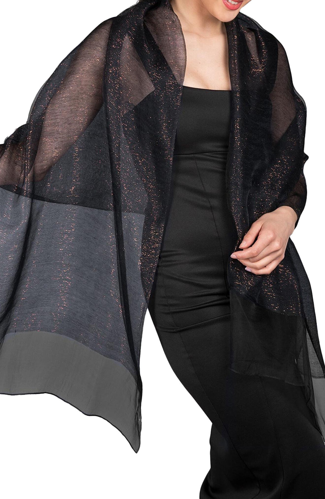 SAACHI Sparkle Sheer Silk Wrap