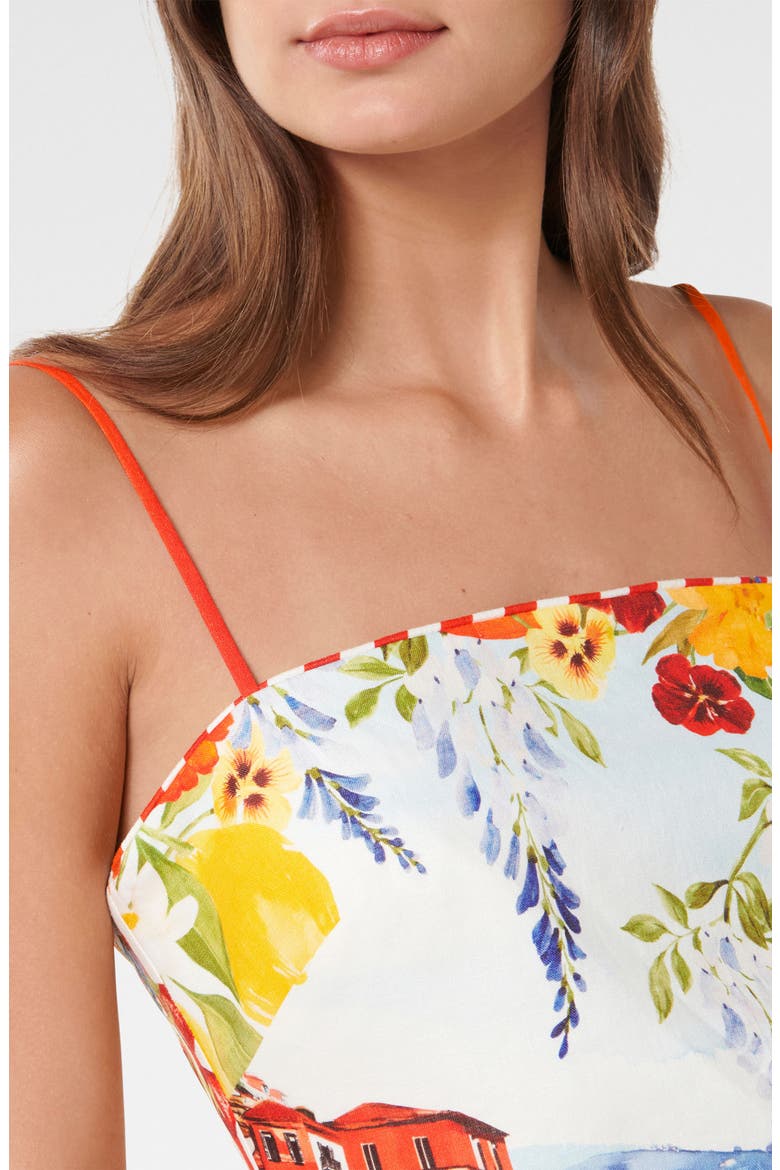 Sierra Printed Minidress, Alternate, color, TROPEA POSTCARD