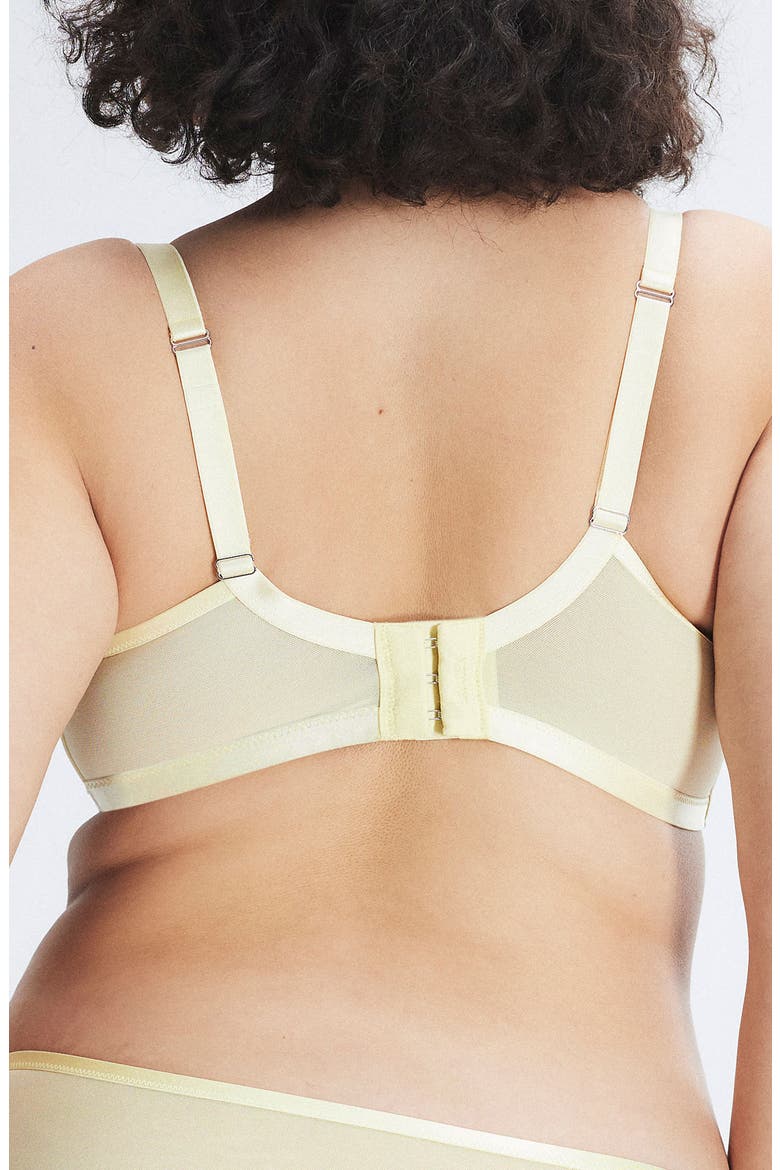 Puff Flowers Unlined Demi Bra, Alternate, color, MINT YELLOW