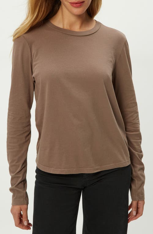 Michael Stars Clarissa Long Sleeve Cotton T-shirt In Brown