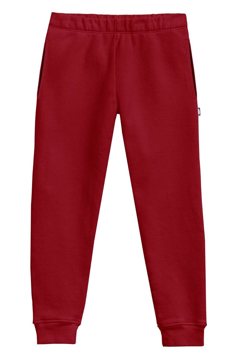Baby Unisex Soft 100% Cotton Warm and Cozy Fleece Pocket Jogger, Alternate, color, Red