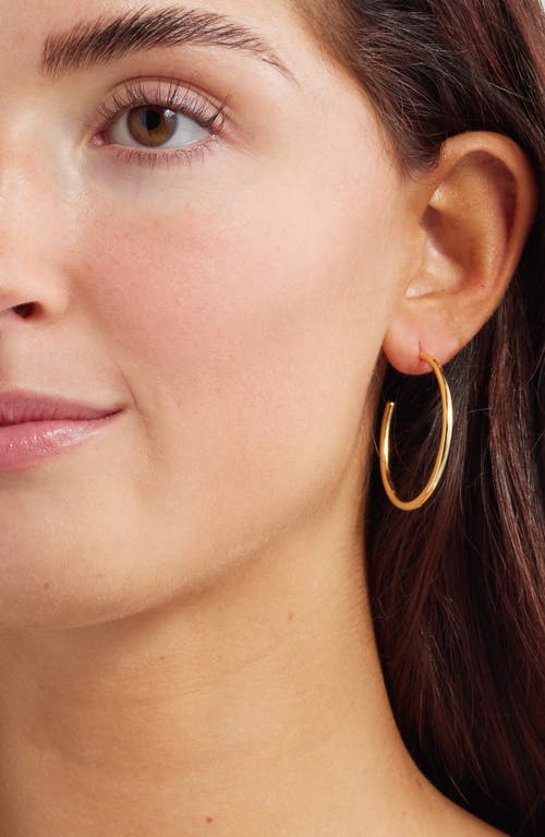 Nordstrom Demi Fine Set Of 3 Skinny Hoop Earrings In 14k Gold Plated